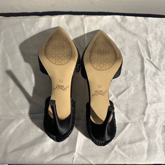 Jewel by Badgley Mischka Black Crystal Heels – Size 7.5 - Picture 7 of 8